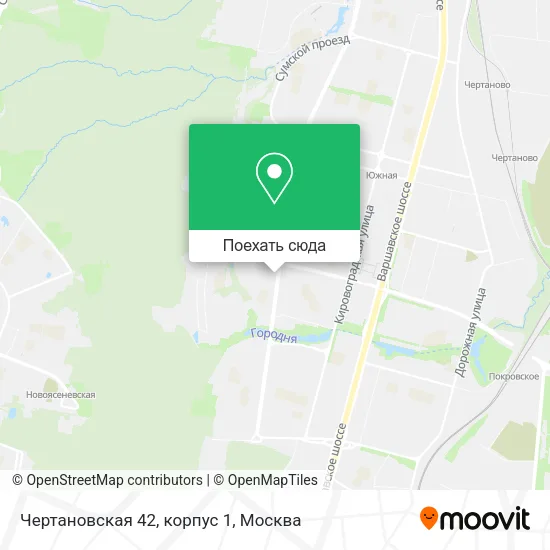 Карта Чертановская 42, корпус 1