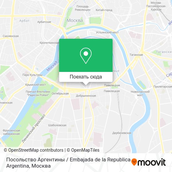 Карта Посольство Аргентины / Embajada de la Republica Argentina