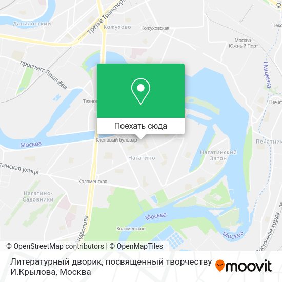 Карта Литературный дворик, посвященный творчеству И.Крылова