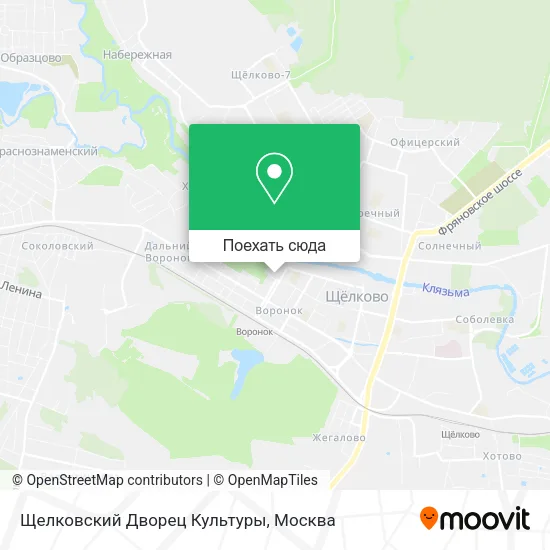 Карта Щелковский Дворец Культуры