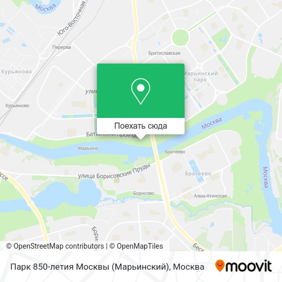 Карта Парк 850-летия Москвы (Марьинский)