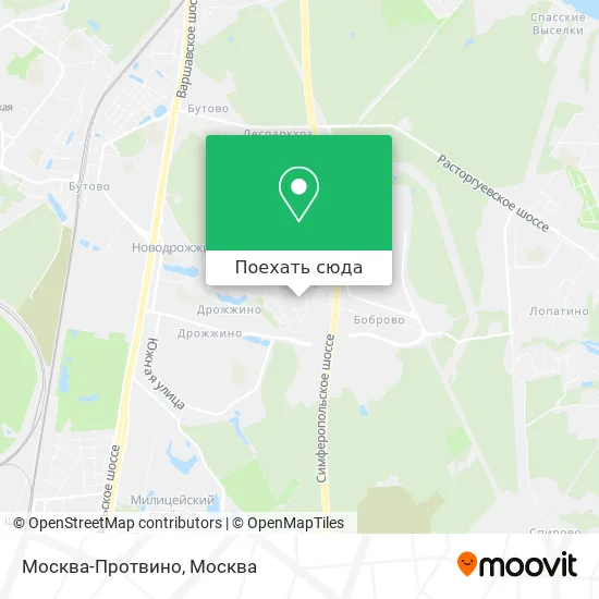 Карта Москва-Протвино