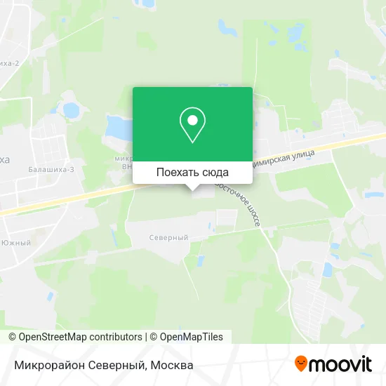 Карта Микрорайон Северный