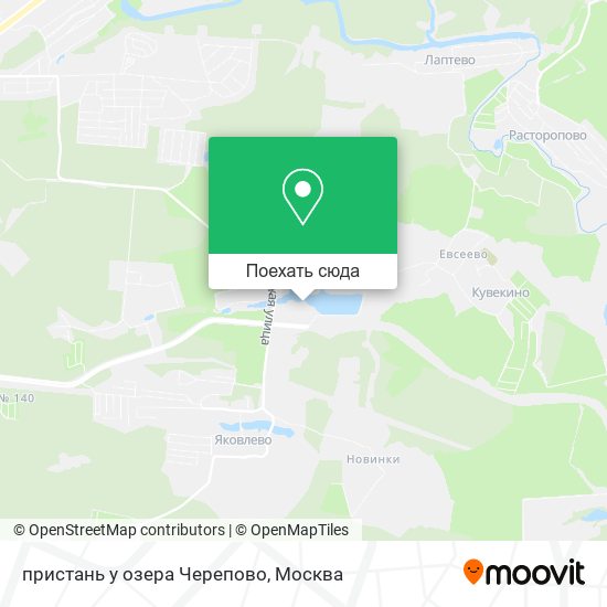 Карта пристань у озера Черепово