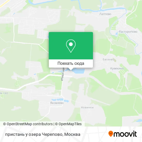 Карта пристань у озера Черепово