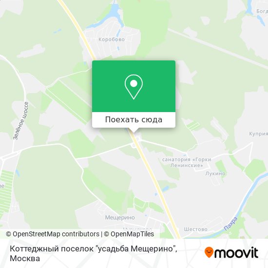 Карта Коттеджный поселок "усадьба Мещерино"