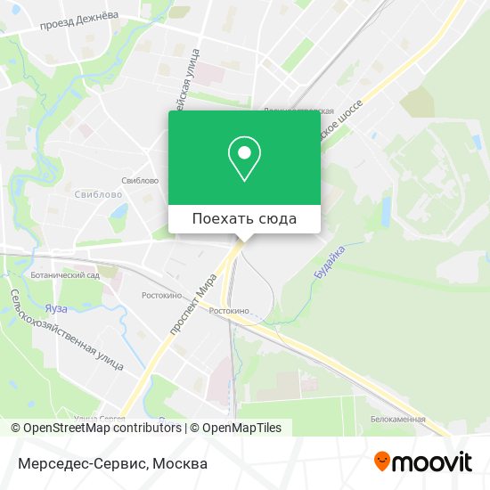 Карта Мерседес-Сервис