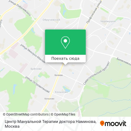 Карта Центр Мануальной Терапии доктора Наминова