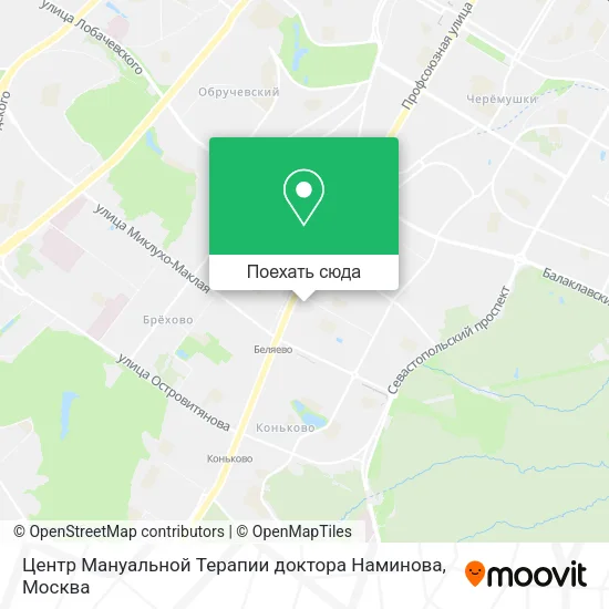 Карта Центр Мануальной Терапии доктора Наминова
