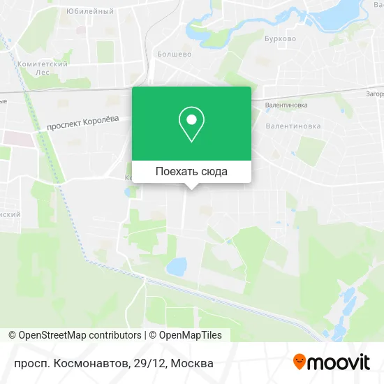Карта просп. Космонавтов, 29/12