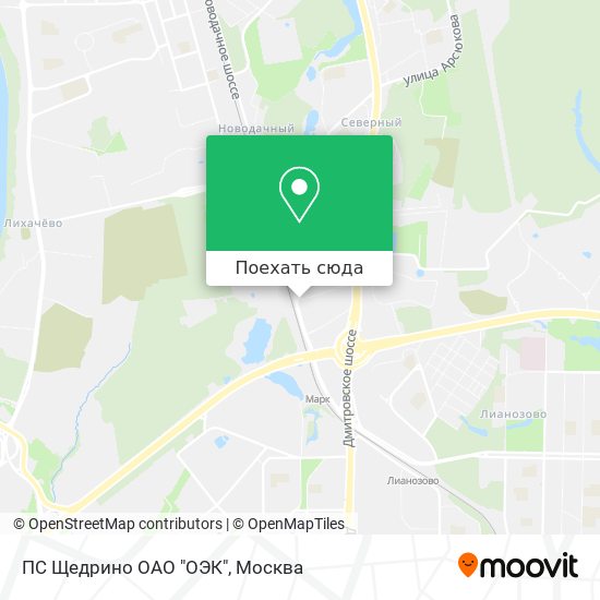 Карта ПС Щедрино ОАО "ОЭК"