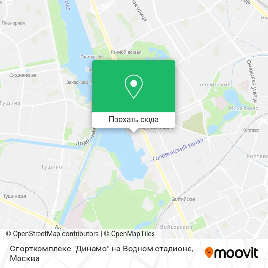 Карта Спорткомплекс "Динамо" на Водном стадионе