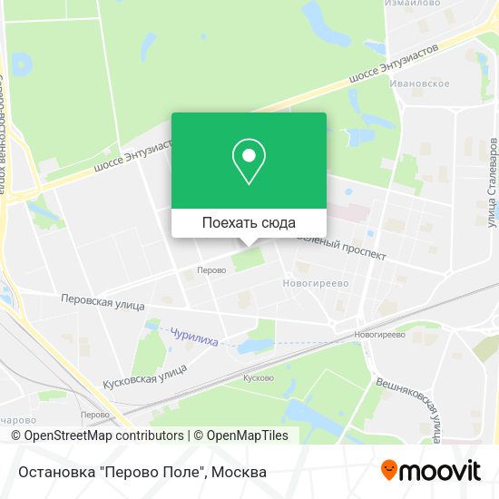 Карта Остановка "Перово Поле"
