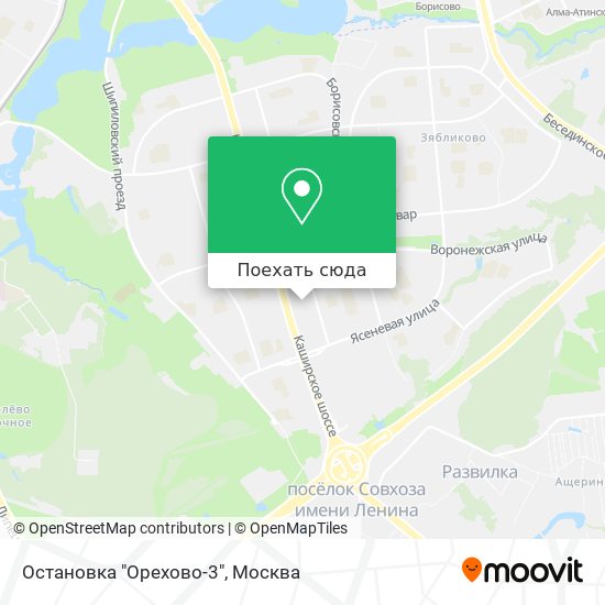 Карта Остановка "Орехово-3"