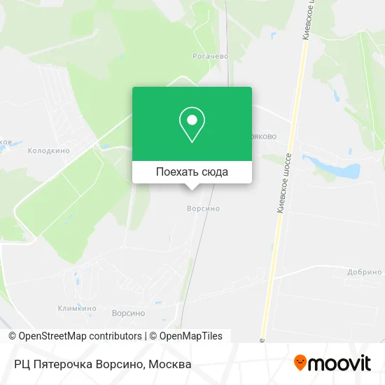 Карта РЦ Пятерочка Ворсино