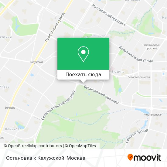 Карта Остановка к Калужской
