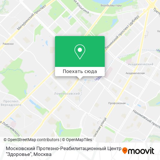 Карта Московский Протезно-Реабилитационный Центр "Здоровье"