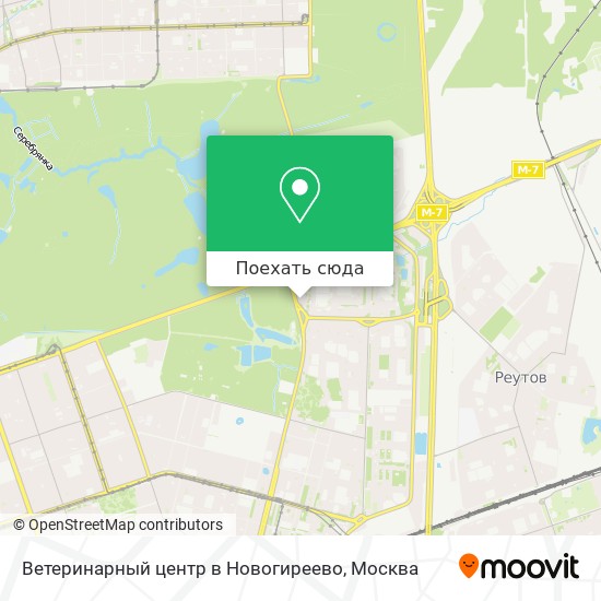 Карта Ветеринарный центр в Новогиреево