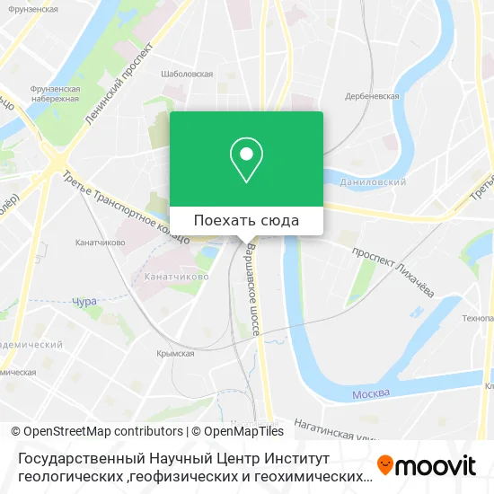 Карта Государственный Научный Центр Институт  геологических ,геофизических и геохимических систем