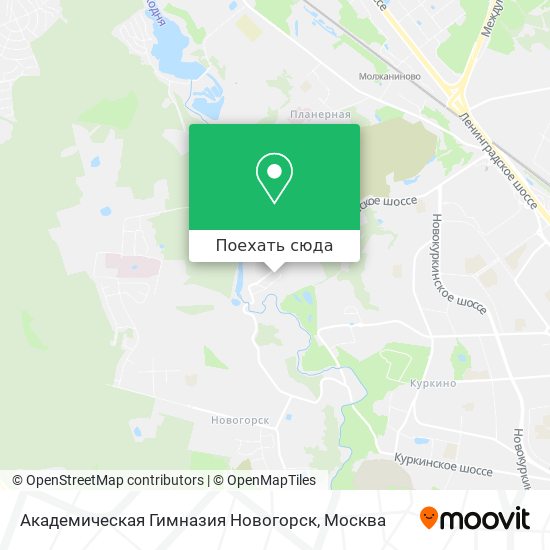 Карта Академическая Гимназия Новогорск