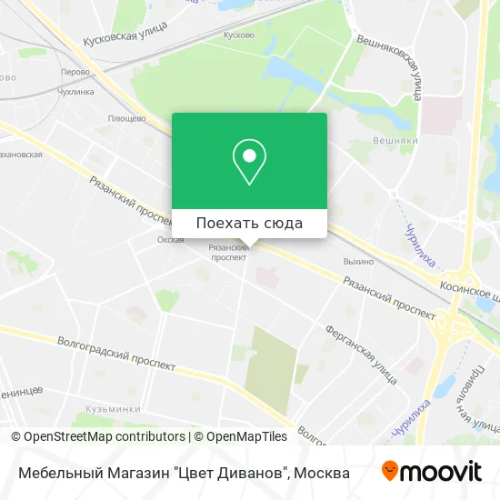 Карта Мебельный Магазин "Цвет Диванов"