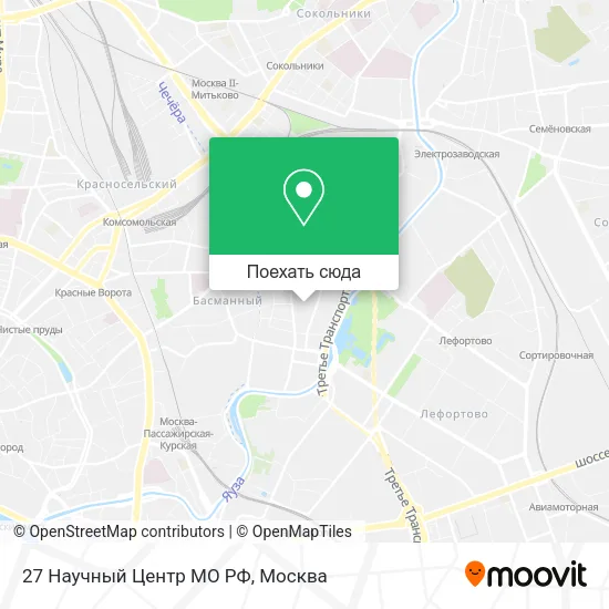 Карта 27 Научный Центр МО РФ