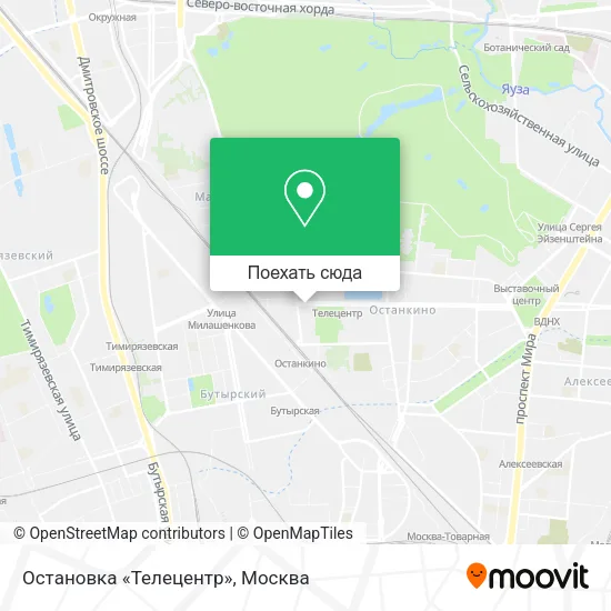Карта Остановка «Телецентр»