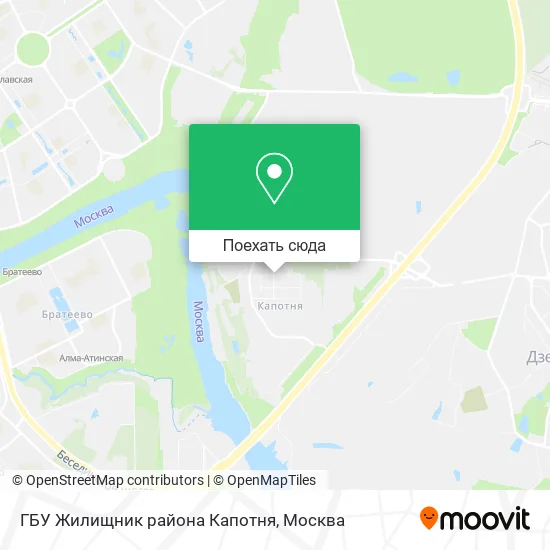 Карта ГБУ Жилищник района Капотня