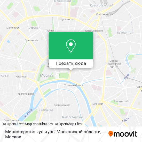 Карта Министерство культуры Московской области