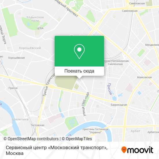 Карта Сервисный центр «Московский транспорт»
