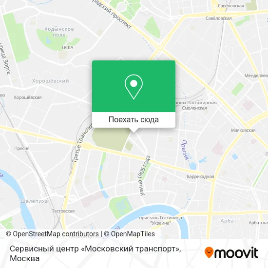 Карта Сервисный центр «Московский транспорт»