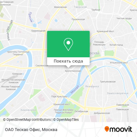 Карта ОАО Тескао Офис