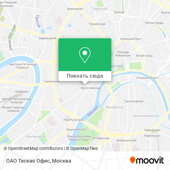 Карта ОАО Тескао Офис