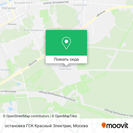 Карта остановка ГСК Красный Электрик