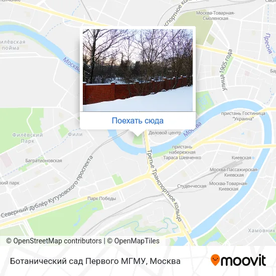 Карта Ботанический сад Первого МГМУ