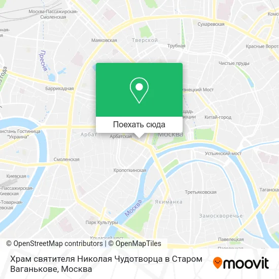 Карта Храм святителя Николая Чудотворца в Старом Ваганькове