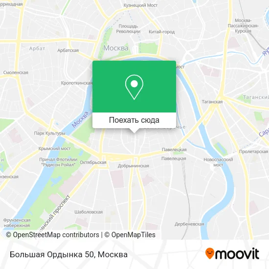 Карта Большая Ордынка 50
