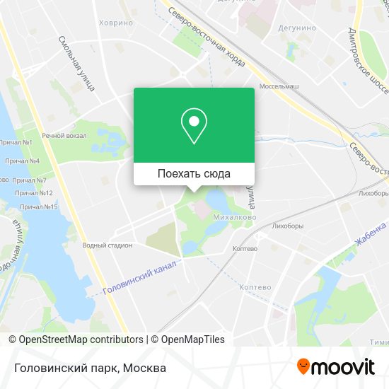 Карта Головинский парк