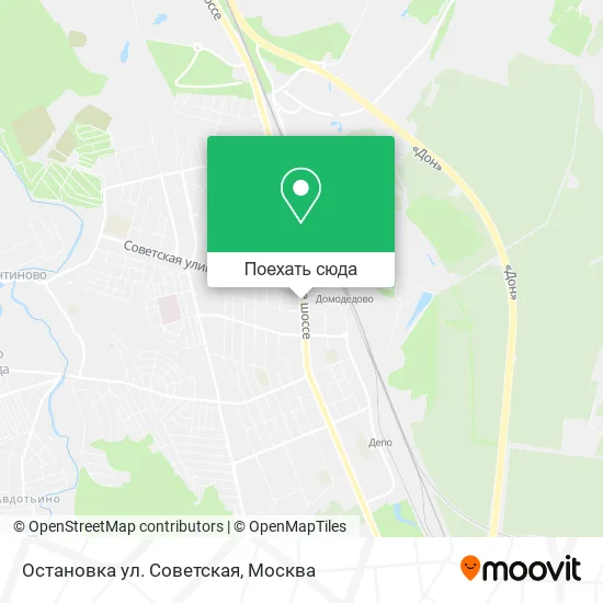 Карта Остановка ул. Советская