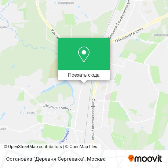 Карта Остановка "Деревня Сергеевка"