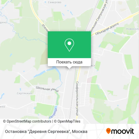 Карта Остановка "Деревня Сергеевка"