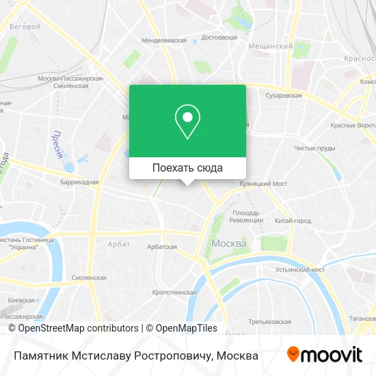 Карта Памятник Мстиславу Ростроповичу