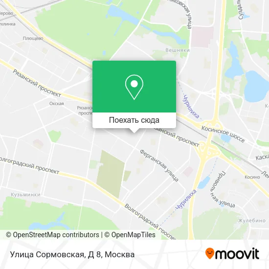 Карта Улица Сормовская, Д 8