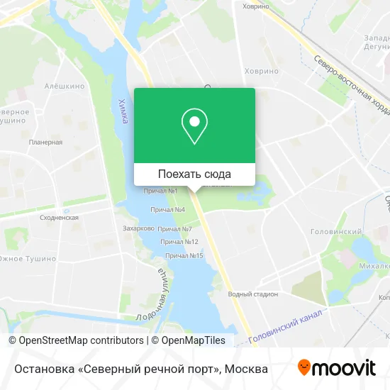 Карта Остановка «Северный речной порт»