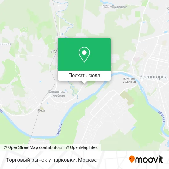 Карта Торговый рынок у парковки