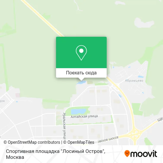 Карта Спортивная площадка "Лосиный  Остров"