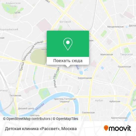 Карта Детская клиника «Рассвет»