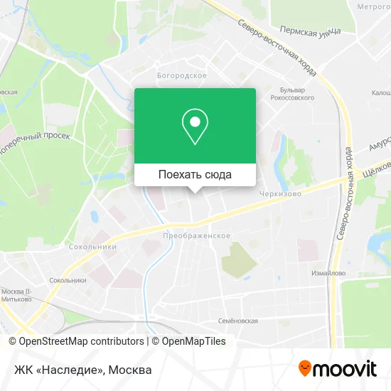 Карта ЖК «Наследие»
