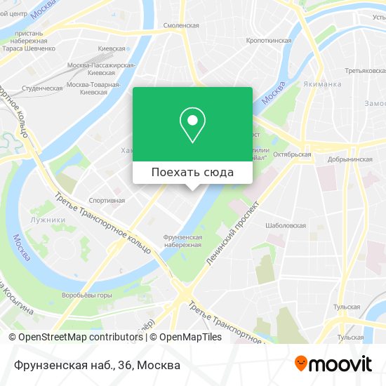 Карта москвы фрунзенская набережная