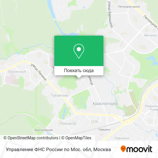 Карта Управление ФНС России по Мос. обл